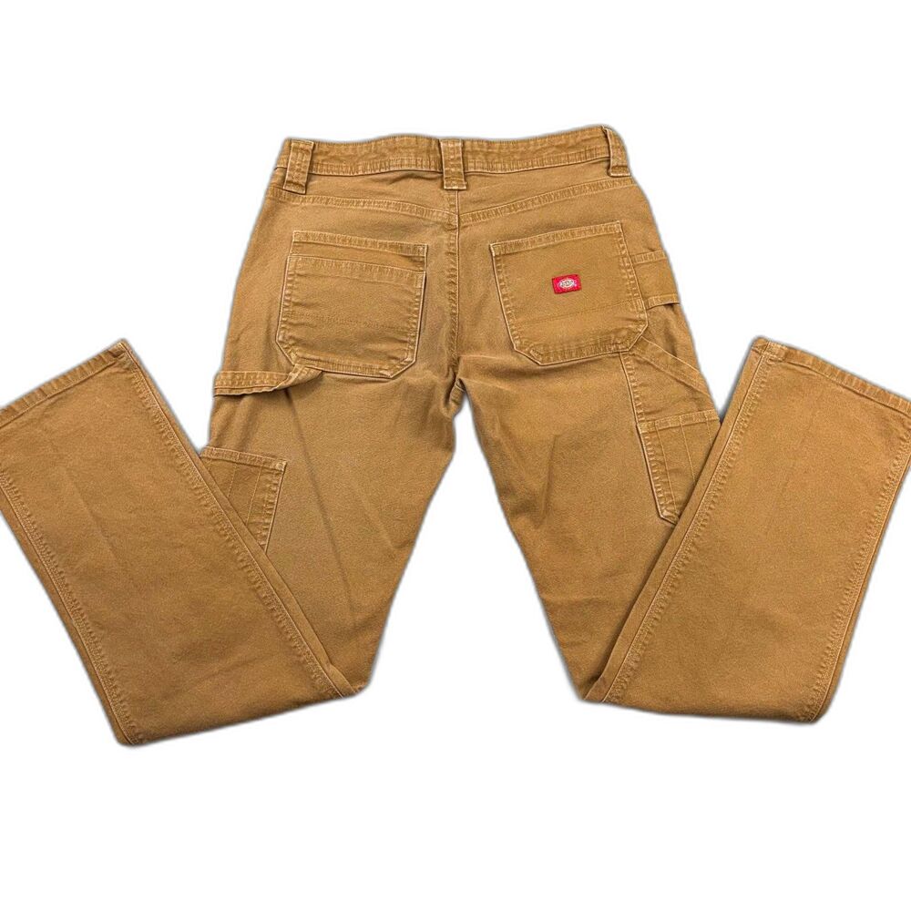 Dickies Womens Brown Carpenter Pants Relaxed Straight Workwear Y2K Utility
